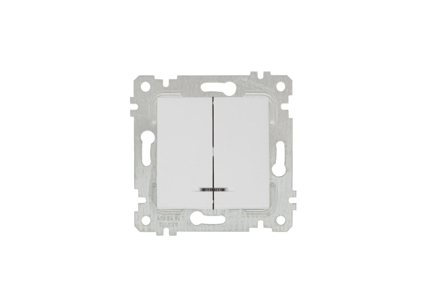 RİTA IŞIKLI KOMÜTATÖR(VİDALI) BEYAZ