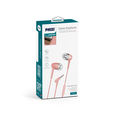  Phixi Basic HS606P Mikrofonlu Kulakiçi Kulaklık Pembe
