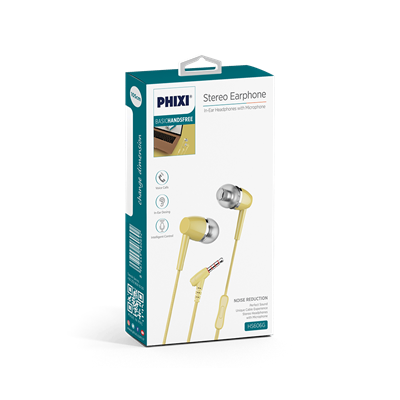  Phixi Basic HS606G Mikrofonlu Kulakiçi Kulaklık Gold