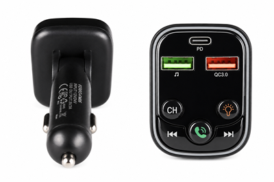 24V Akıllı Bluetooth FM Modülatör | QC 3.0 Hızlı Şarj Özellikli (FM06)