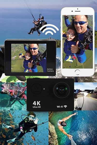 4K Ultra Hd 30 Fps - Wifi - Su Geçirmez - 170° - Aksiyon Kamerası(YD-3674K)