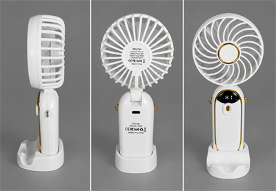 5 Kademeli Taşınabilir Mini Fan – Şarjlı, Sessiz USB Fan | Güçlü Hava Akışı, Uzun Kullanım Süresi (BEYAZ)