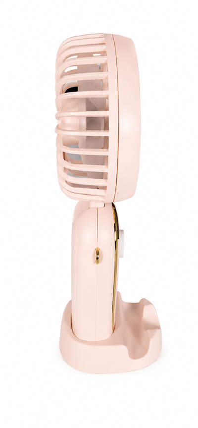 5 Kademeli Taşınabilir Mini Fan – Şarjlı, Sessiz USB Fan | Güçlü Hava Akışı, Uzun Kullanım Süresi (PEMBE)