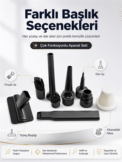 A Plus Yüksek Emiş Güçlü Araç Süpürgesi - Profesyonel Güçte Temizllik