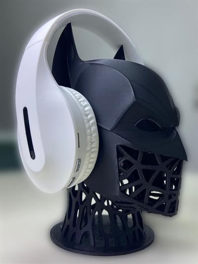 Batman Görünümlü Kafa Üstü Kulaklık Standı