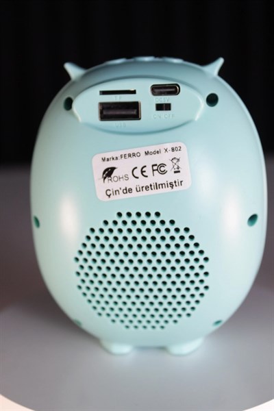 Baykuş Tasarım Bluetooth Mini Hoparlör AÇIK MAVİ (X-802)