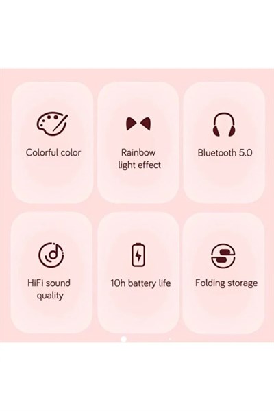 CAT Stn-28 Pro Sevimli Kedi Kulaklık – LED Işıklı, Katlanabilir, Kablosuz Bluetooth 5.3, Uzun Pil Ömrü, iOS & Android Uyumlu Stereo Kulaküstü Kulaklık (YEŞİL)