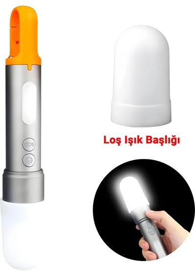 Cevval X725 Çok Fonksiyonlu Şarjlı Kamp El Feneri | 750 Lm LED, Yan Lamba, Su Geçirmez, Powerbank