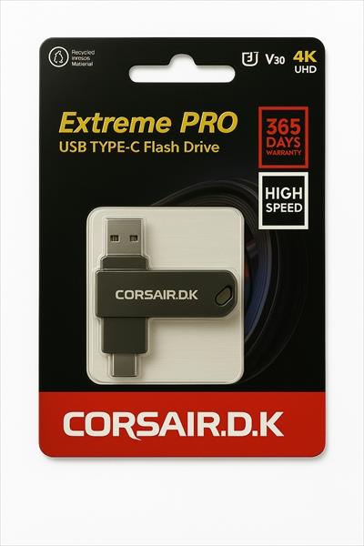 CORSAIR.D.K  16 GB ÇİF YÖNLÜ METAL TYP-C FLASH BELLEK