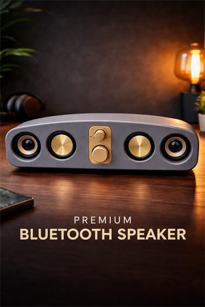 E-3403 10W Bluetooth Hoparlör | USB TF Kart AUX Destekli | Type-C Şarjlı Taşınabilir Speaker Gri