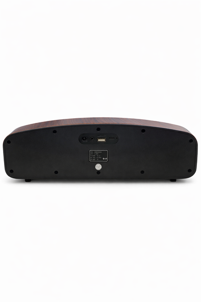 E-3403 10W Bluetooth Hoparlör | USB TF Kart AUX Destekli | Type-C Şarjlı Taşınabilir Speaker Ahşap