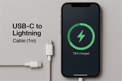 FERRO FC-17 Apple iPhone 14m Pro Max e Kadar Uyumlu Lightning Hızlı Şarj Kablosu USB C Lightning