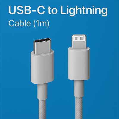 FERRO FC-17 Apple iPhone 14m Pro Max e Kadar Uyumlu Lightning Hızlı Şarj Kablosu USB C Lightning