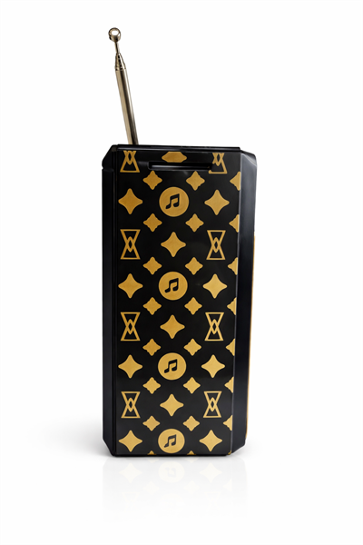 FP-811BT Nostaljik Radyo Görünümlü Fenerli Bluetooth,Hafıza Kartı,Usb Bellek,Aux Ve Radyo Destekli Hoparlör Desenli