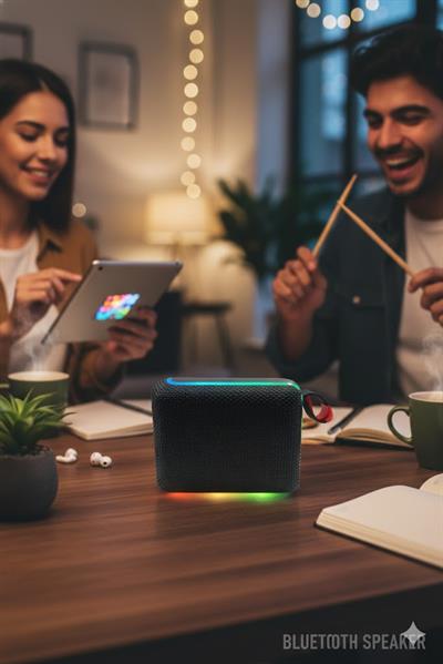 GO4 RGB Işıklı Kablosuz Bluetooth Hoparlör Siyah