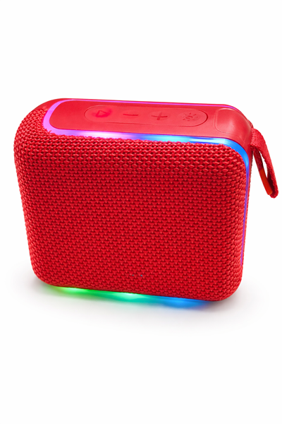 GO4 RGB Işıklı Kablosuz Bluetooth Hoparlör Kırmızı