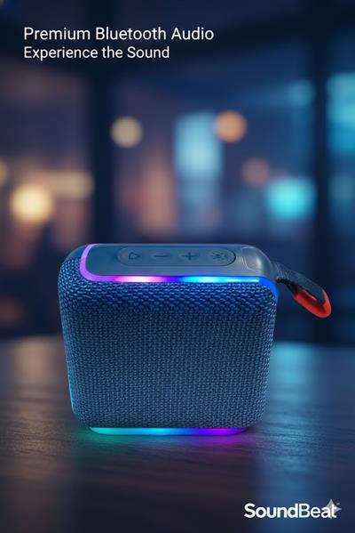 GO4 RGB Işıklı Kablosuz Bluetooth Hoparlör Mavi