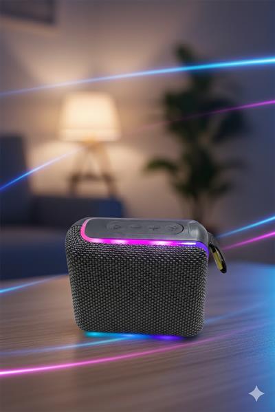 GO4 RGB Işıklı Kablosuz Bluetooth Hoparlör Gri