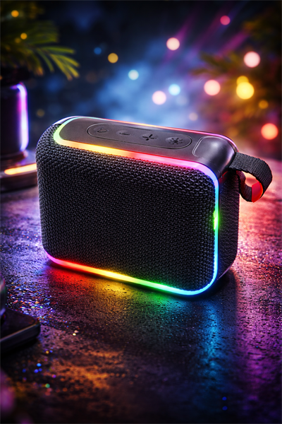GO4 RGB Işıklı Kablosuz Bluetooth Hoparlör Siyah