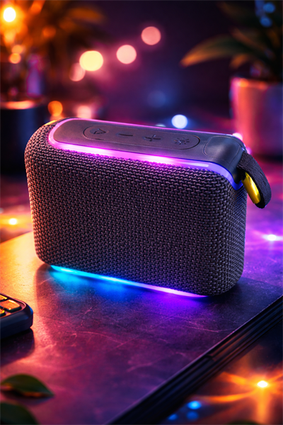GO4 RGB Işıklı Kablosuz Bluetooth Hoparlör Gri