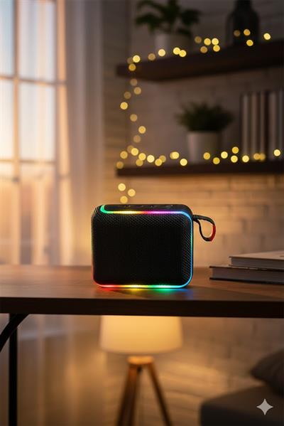 GO4 RGB Işıklı Kablosuz Bluetooth Hoparlör Siyah