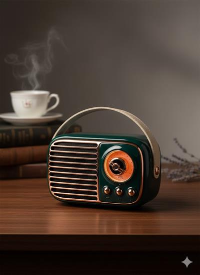 GTS-1959 Retro Bluetooth Hoparlör – Askılı Tasarım, USB & TF Kart Destekli, Taşınabilir Mini Ses Sistemi Yeşil