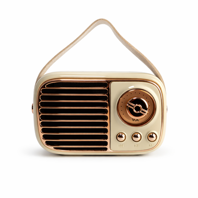 GTS-1959 Retro Bluetooth Hoparlör – Askılı Tasarım, USB & TF Kart Destekli, Taşınabilir Mini Ses Sistemi Bej