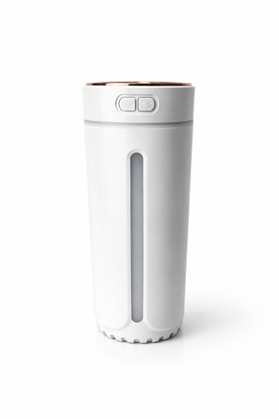 LED Işıklı 300ML Araç İçi Hava Nemlendirici & Aroma Difüzörü – Sessiz Buhar, Ortam Nemlendirme ve Koku Yayma (LA0618S-1 Beyaz)