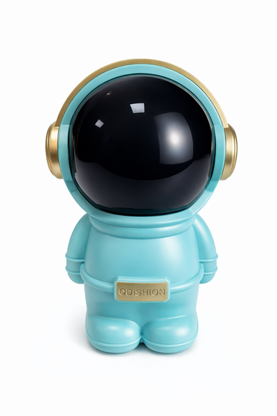 LN-808 Astronot Figürlü RGB Işıklı Bluetooth Hoparlör USB & TF Kart Destekli Mavi