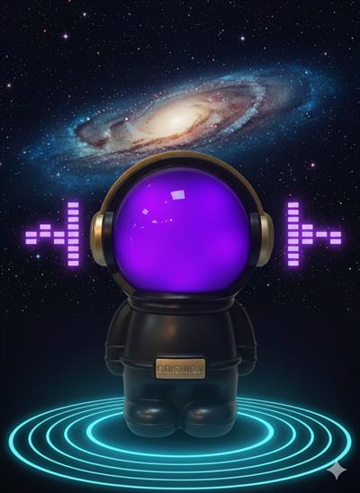 LN-808 Astronot Figürlü RGB Işıklı Bluetooth Hoparlör USB & TF Kart Destekli Siyah