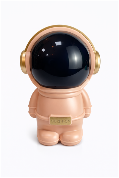 LN-808 Astronot Figürlü RGB Işıklı Bluetooth Hoparlör USB & TF Kart Destekli Pembe