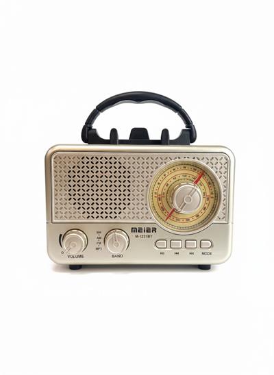 M-1231BT Nostaljik Radyo Görünümlü LED Işıklı Bluetooth,Hafıza Kartı,Usb Bellek,Aux Ve Radyo Destekli Hoparlör