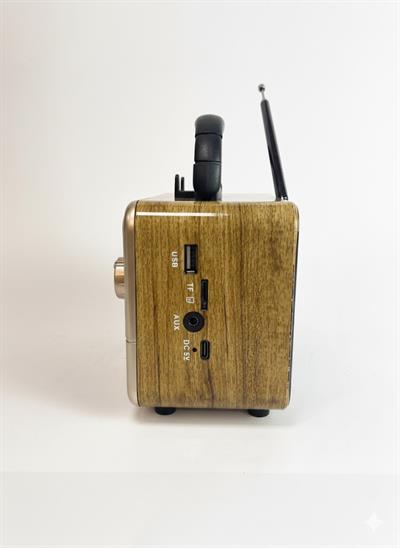 M-1231BT Nostaljik Radyo Görünümlü LED Işıklı Bluetooth,Hafıza Kartı,Usb Bellek,Aux Ve Radyo Destekli Hoparlör