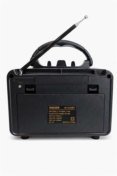 M-1232BT Nostaljik Radyo Görünümlü Bluetooth,Hafıza Kartı,Usb Bellek,Aux Ve Radyo Destekli Hoparlör Koyu Sarı