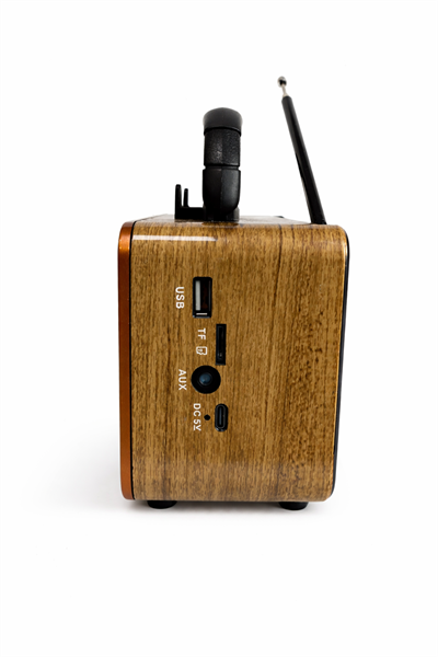 M-1232BT Nostaljik Radyo Görünümlü Bluetooth,Hafıza Kartı,Usb Bellek,Aux Ve Radyo Destekli Hoparlör Koyu Sarı
