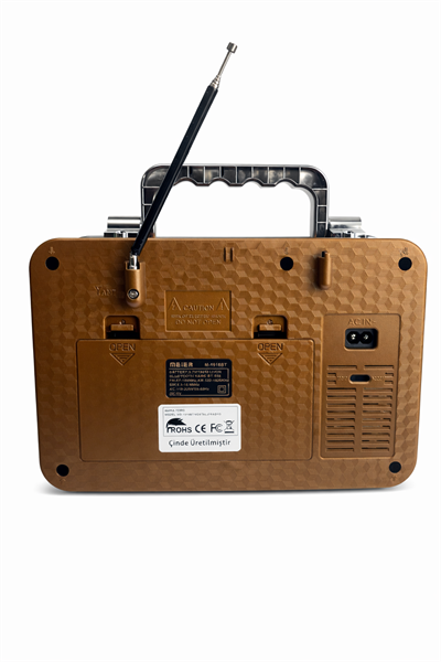 M-1918BT Nostaljik Radyo Görünümlü LED Işıklı Bluetooth,Hafıza Kartı,Usb Bellek,Aux Ve Radyo Destekli Hoparlör Siyah