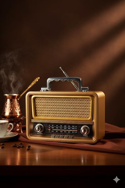 M-1919BT Nostaljik Radyo Görünümlü LED Işıklı Bluetooth,Hafıza Kartı,Usb Bellek,Aux Ve Radyo Destekli Hoparlör Gold