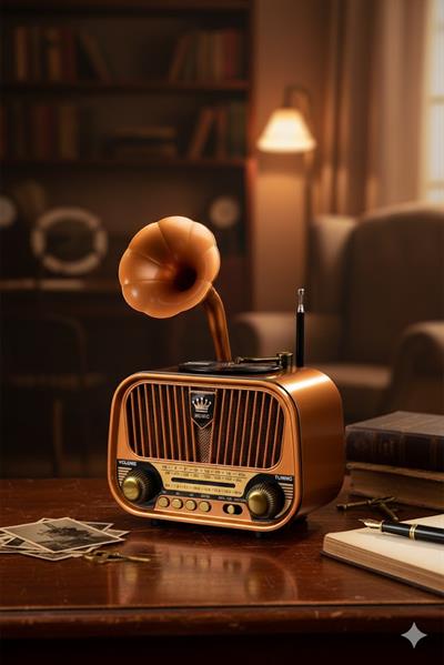MD-1319BT Nostaljik Radyo Görünümlü Bluetooth,Hafıza Kartı,Usb Bellek,Aux Ve Radyo Destekli Hoparlör 