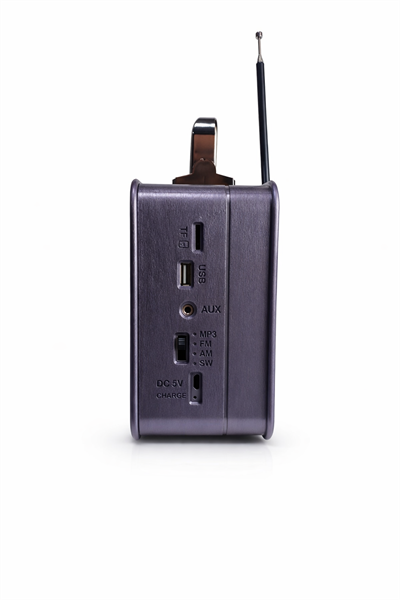 MD-1908BT Nostaljik Radyo Görünümlü Bluetooth,Hafıza Kartı,Usb Bellek,Aux Ve Radyo Destekli Hoparlör Eflatun 