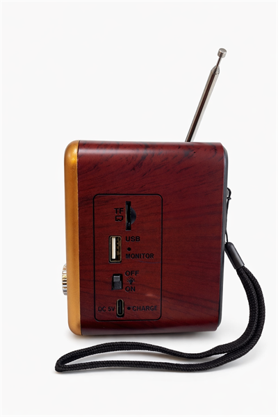 NS-6675BT Nostaljik Radyo Görünümlü Fenerli Bluetooth,Hafıza Kartı,Usb Bellek,Aux Ve Radyo Destekli Hoparlör Gold