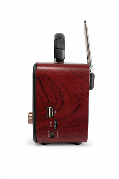NS-8092BT Nostaljik Radyo Görünümlü Bluetooth,Hafıza Kartı,Usb Bellek,Aux Ve Radyo Destekli Hoparlör Metalik Gri