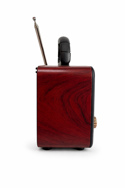 NS-8092BT Nostaljik Radyo Görünümlü Bluetooth,Hafıza Kartı,Usb Bellek,Aux Ve Radyo Destekli Hoparlör Bordo Ahşap 