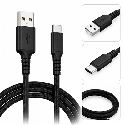 FERRO Reshurk RE-053 Usb-c & Type-c Ledli 1000cm 3A Hızlı Data - Şarj Hasır Kablo