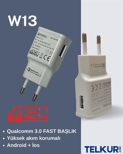 FERRO W13 Qualcom 3.0A USB Hızlı Şarj Adaptörü 