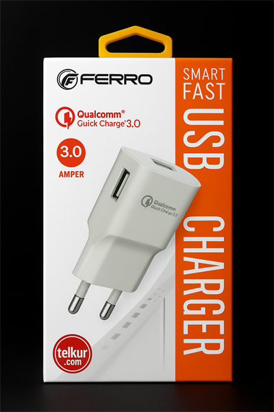 FERRO W13 Qualcom 3.0A USB Hızlı Şarj Adaptörü 