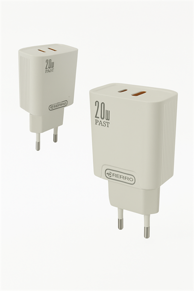 FERRO W17 Qualcom 20W USB & PD Çift Çıkışlı Şarj Adaptörü 3,0A