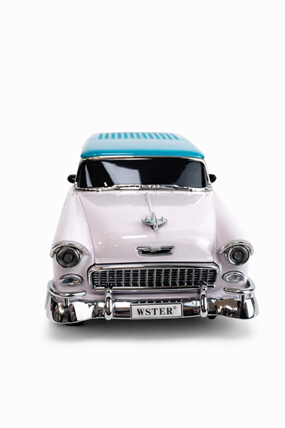WS-1955 Nostaljik Araba Görünümlü Bluetooth,Hafıza Kartı,Usb Bellek,Aux Ve Radyo Destekli Hoparlör Beyaz