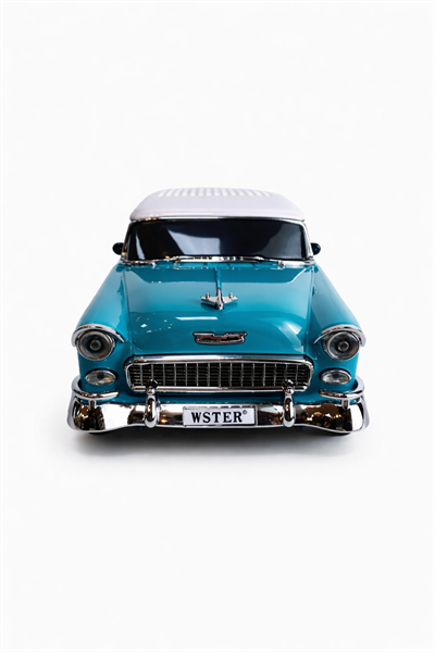WS-1955 Nostaljik Araba Görünümlü Bluetooth,Hafıza Kartı,Usb Bellek,Aux Ve Radyo Destekli Hoparlör Mavi