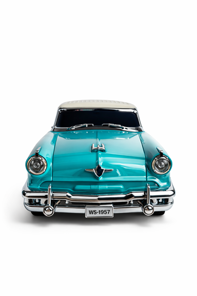 WS-1957 Nostaljik Araba Görünümlü Bluetooth,Hafıza Kartı,Usb Bellek,Aux Ve Radyo Destekli Hoparlör Turkuaz