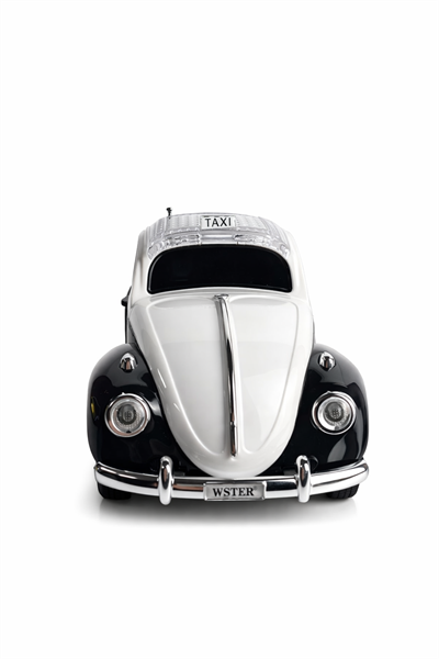 WS-1958BT Nostaljik Araba Görünümlü LED Işıklı Bluetooth,Hafıza Kartı,Usb Bellek,Aux Ve Radyo Destekli Hoparlör Siyah
